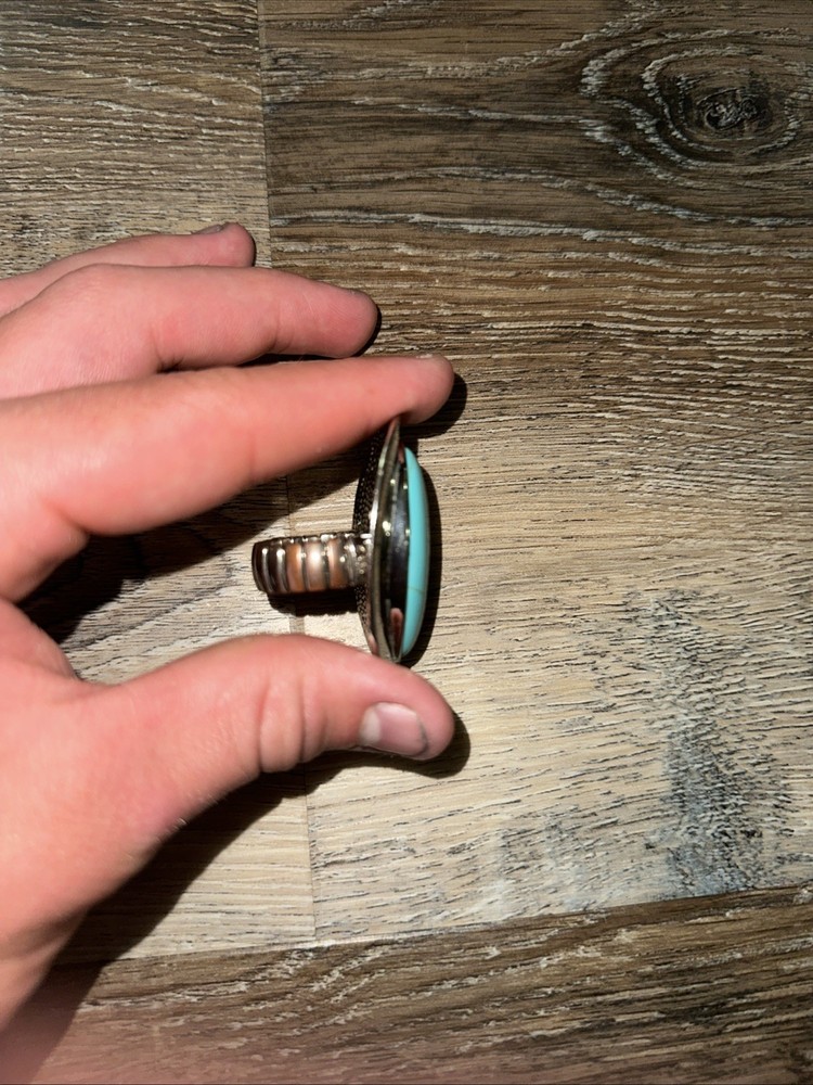 Possibly Turquoise Ring With Potentially Silver, Unsure But Cool