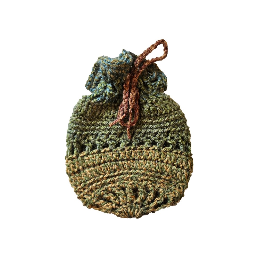 Hand Made Crochet Drawstring Trinket Bag