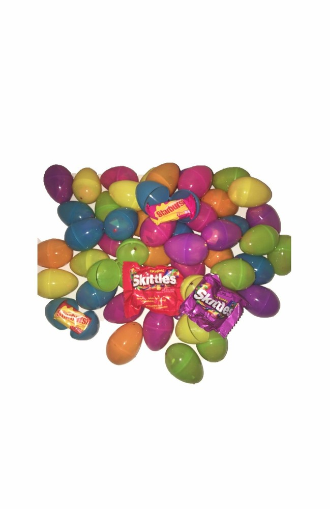 50 Count Pre Filled Skittles Starburst Candy Filled Easter Eggs Great For Easter