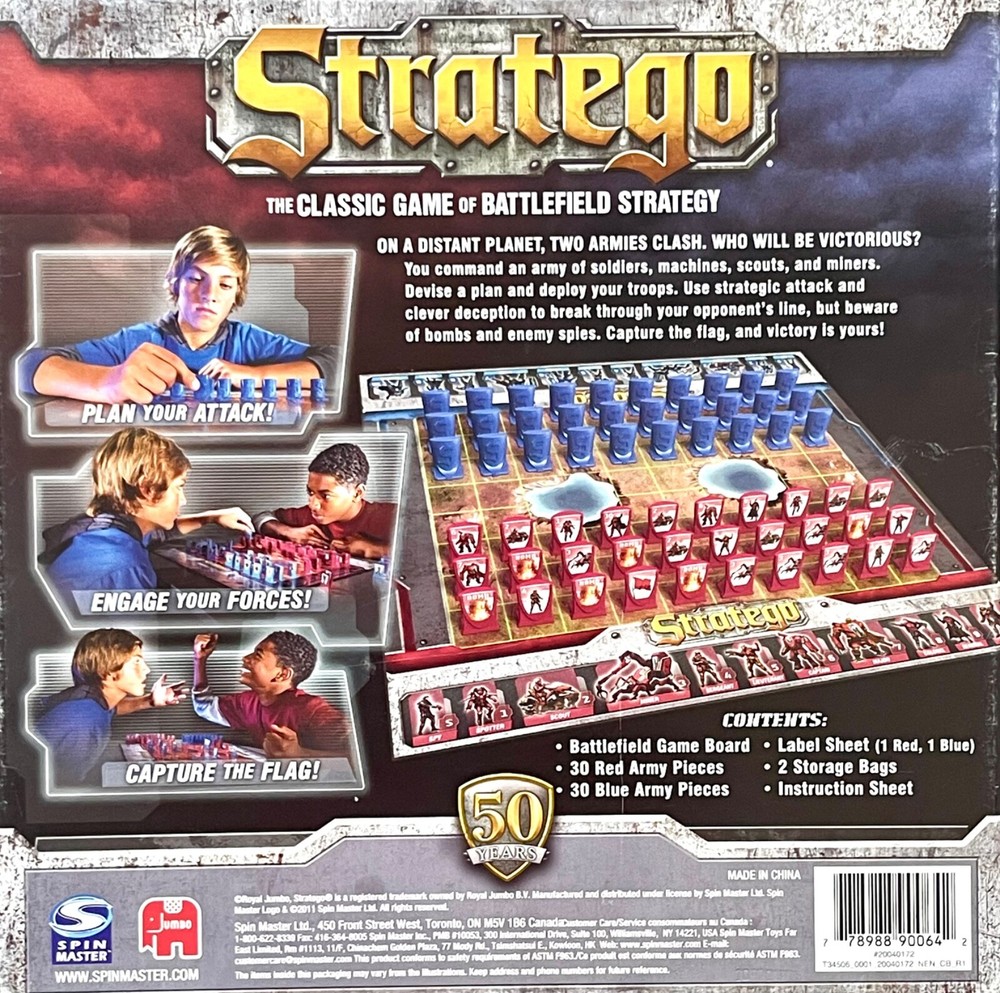 Stratego 50 Years Replacement Pieces Red or Blue Pick your Piece - Spin Master