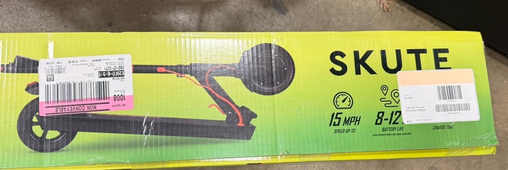HYPER SKUTE FOLDING ELECTRIC SCOOTER 36 VOLT SCOOTER - BLACK