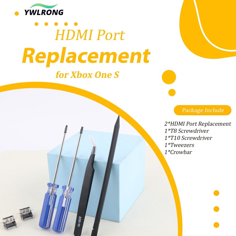 2Pack HDMI Port Replacement for Xbox One S Socket Jack Interface Connector...
