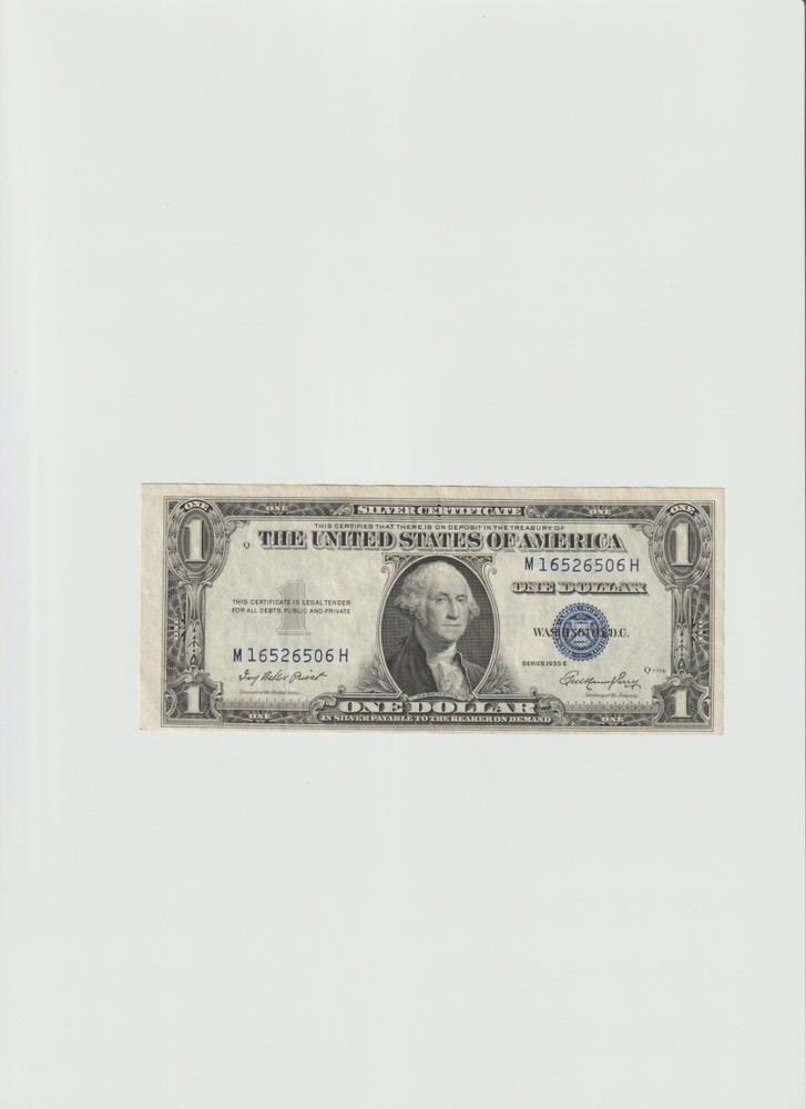 Lightly Circulated 1935-E Silver Certificate