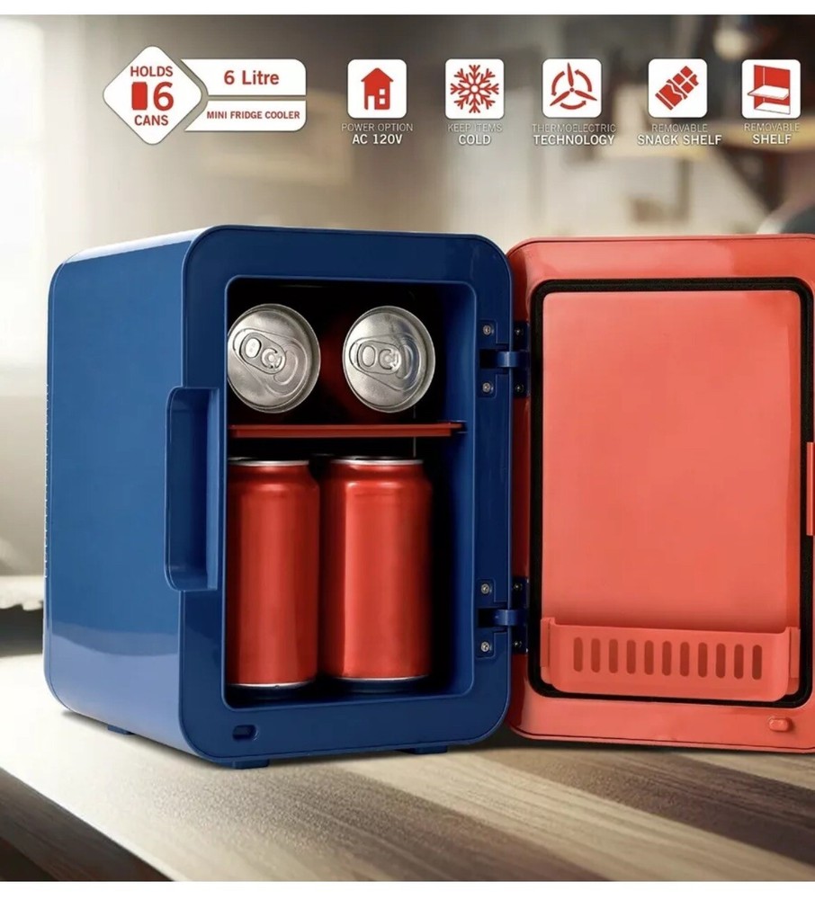 Marvel Spiderman 4L/6 Can Mini Fridge Cooler Ukonic