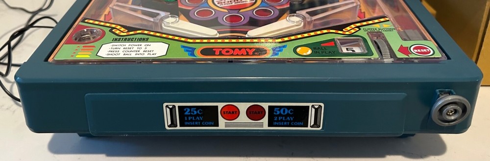 Tomy American Electronic Pinball Machine WITH Original Box READ AS IS