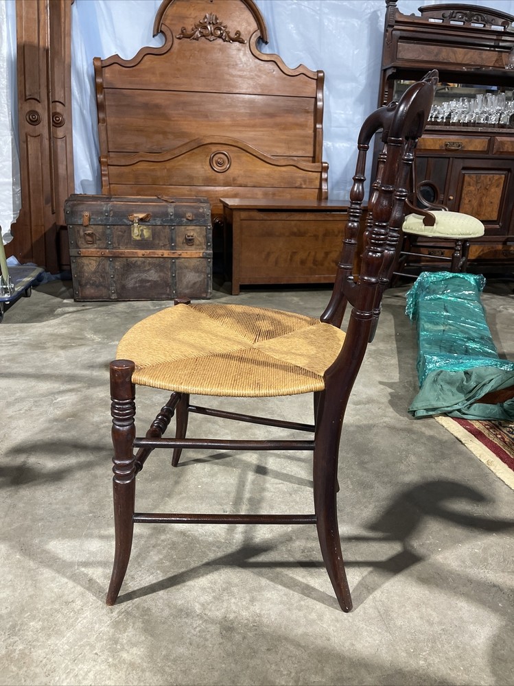 19th Century Saber Leg Rush Seat