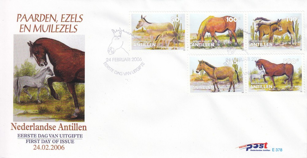 Netherlands - Dutch Antilles FDC Issue 2006 (378) Horses