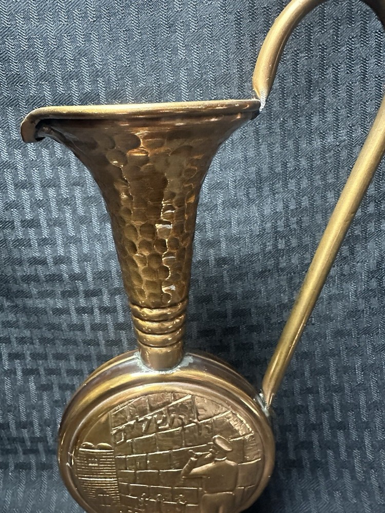 Jerusalem Wailing Wall Copper Pitcher & Shot Glasses
