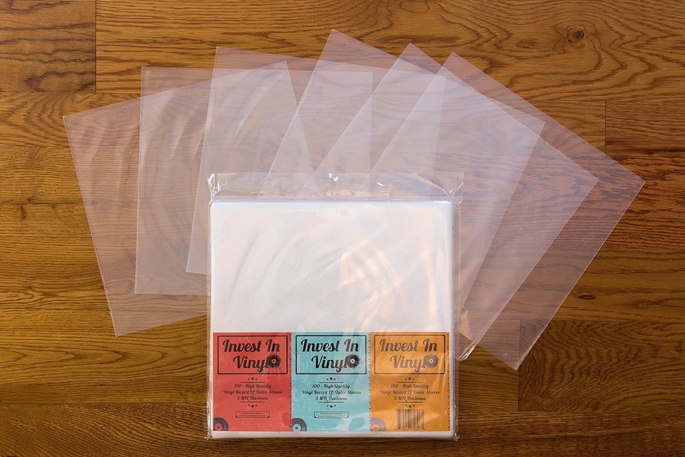 3 Mil Clear Vinyl Record Sleeves - 100 Pack