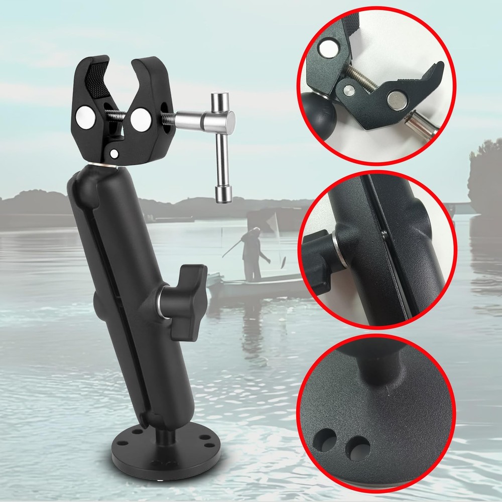 Beigaoxu Trolling Motor Stabilizer Mount Support for Riptide black