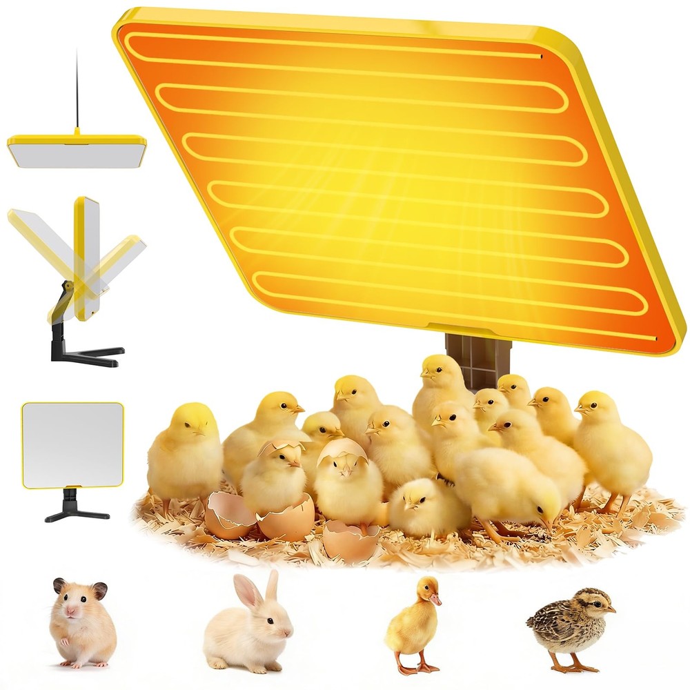 Brooder Plate for Chicks, 50–158℉ Chick Heat with Smart yellow