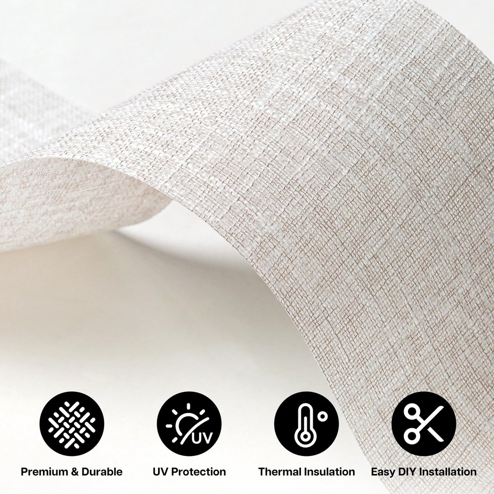 Light Filtering Vertical Blinds Replacement Slats – Polyester Fabric for Slid...