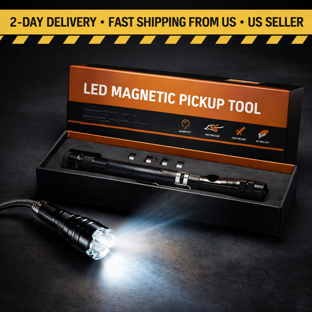 LOCAMET™ Telescoping LED Magnetic Pickup Tool – Practical Gift for Men