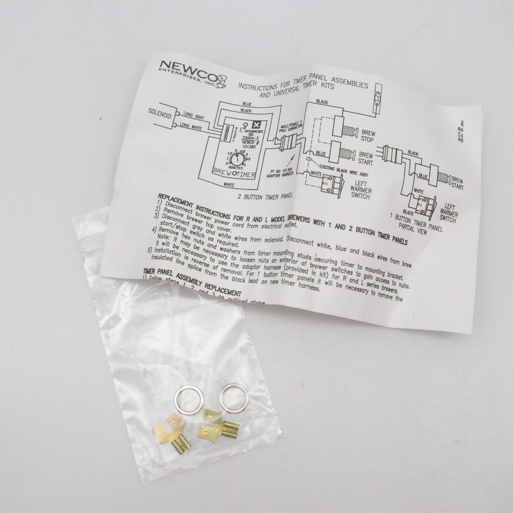Newco 101365 4-Minute Brew Timer Panel Assembly