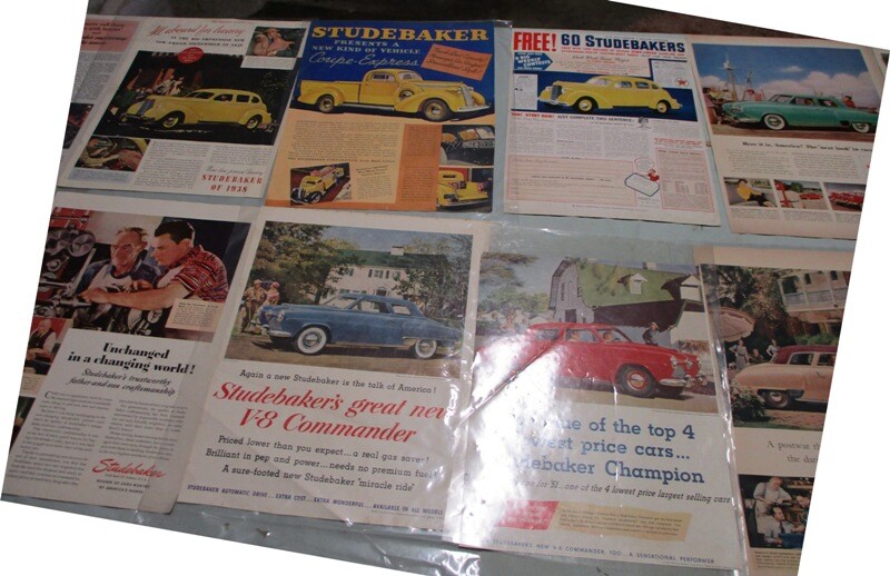 STUDEBAKER ADS - SET OF 9
