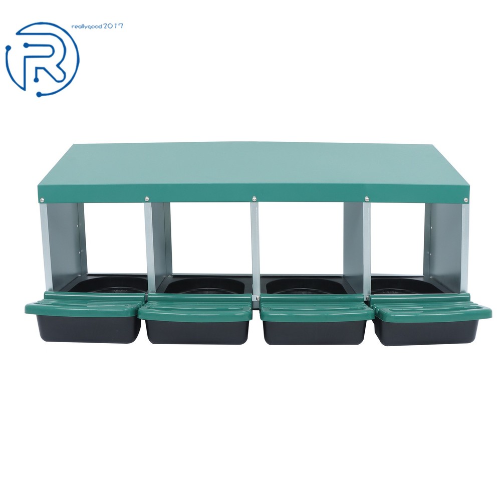 Metal 4 Hole Chicken Nesting Boxes Chicken Egg Laying Nesting Box With Perch