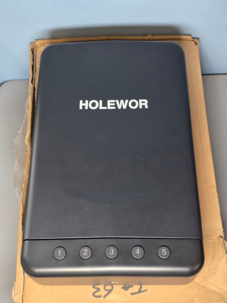 Holewor Small Pistol-Handgun Lock Box -Passcode or Key -Read Ad