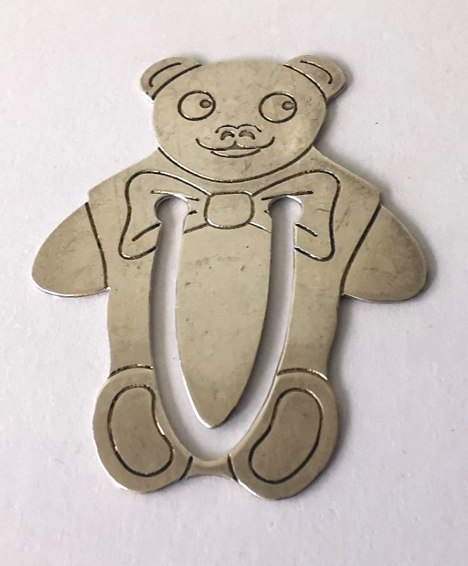 Tiffany & Co Solid Silver Teddy Bear Bookmark