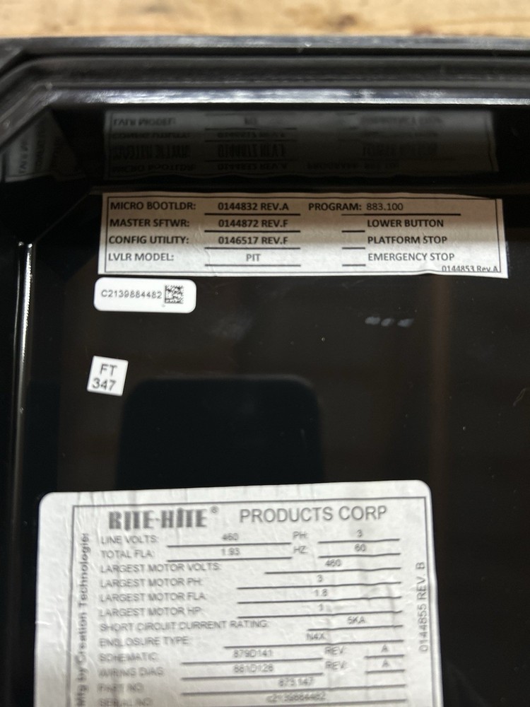 Rite Hite Dock Leveler Control Box New
