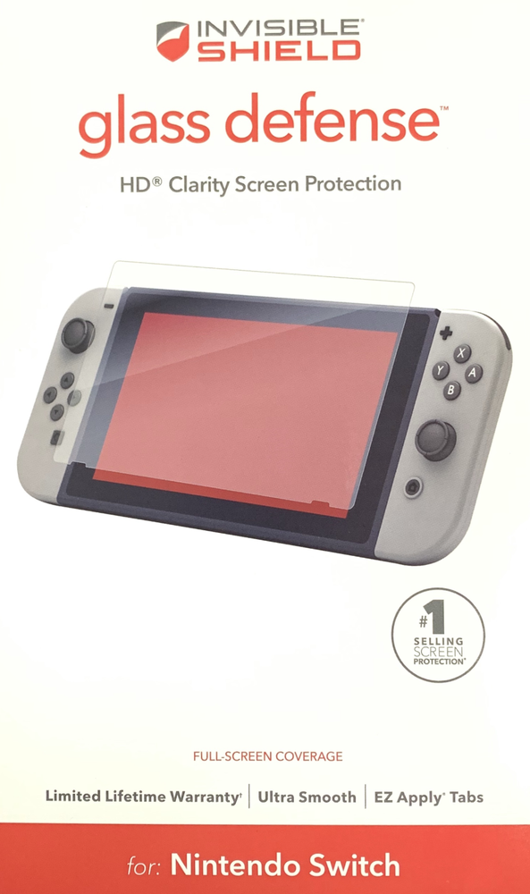 ZAGG Glass Screen Protector + 2 Joy Con Straps for Nintendo Switch Bundle