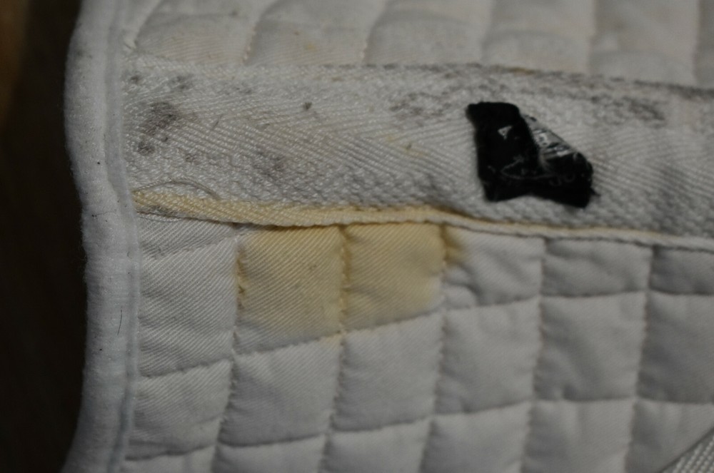 On Course Dressage Saddle Pad White Quilted - Used