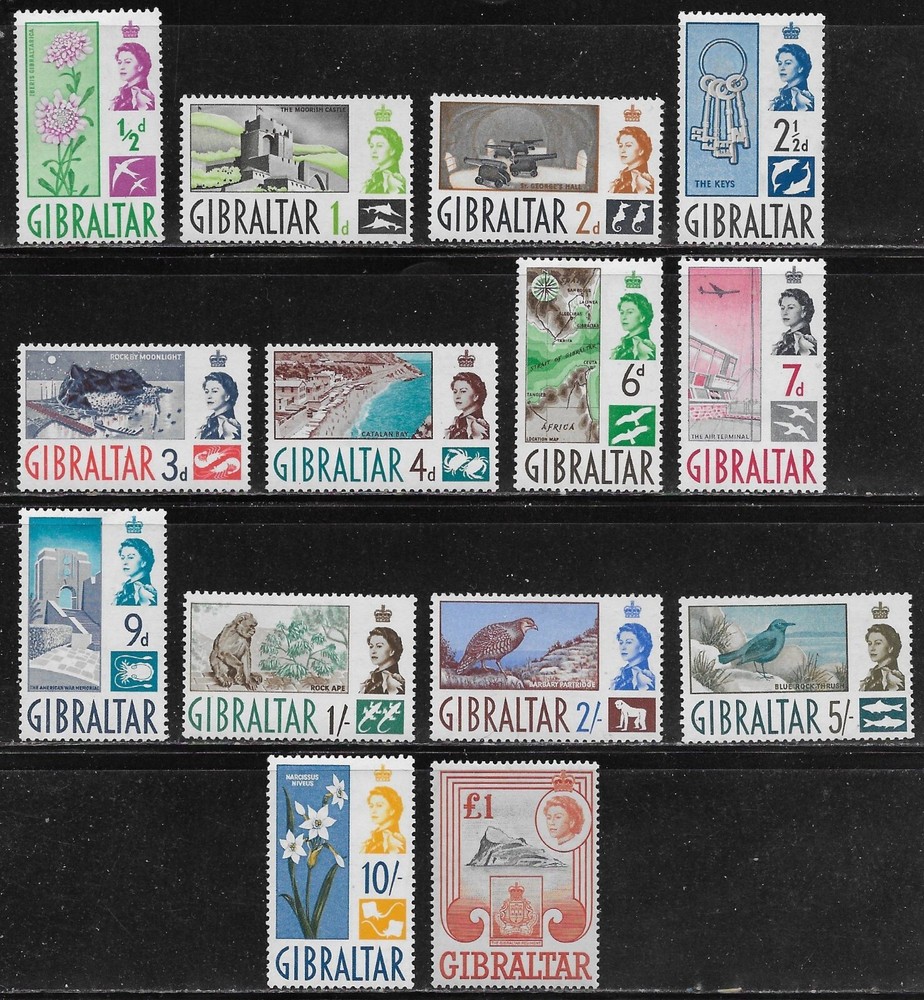 Gibraltar Scott #'s 147 - 160 MH