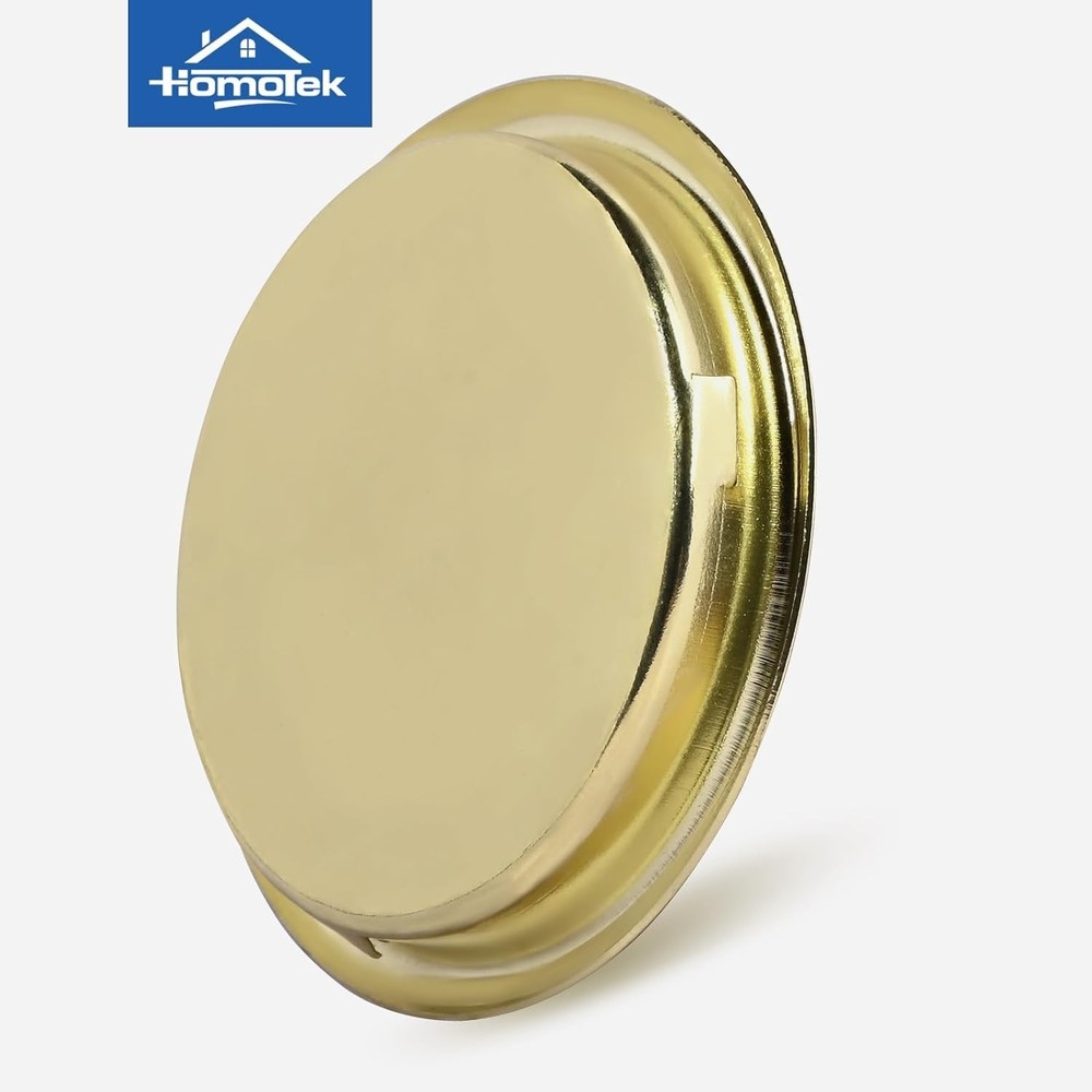 4 Pack Brushed Brass Door Finger Pulls - Elegant, Easy Snap-In Installation