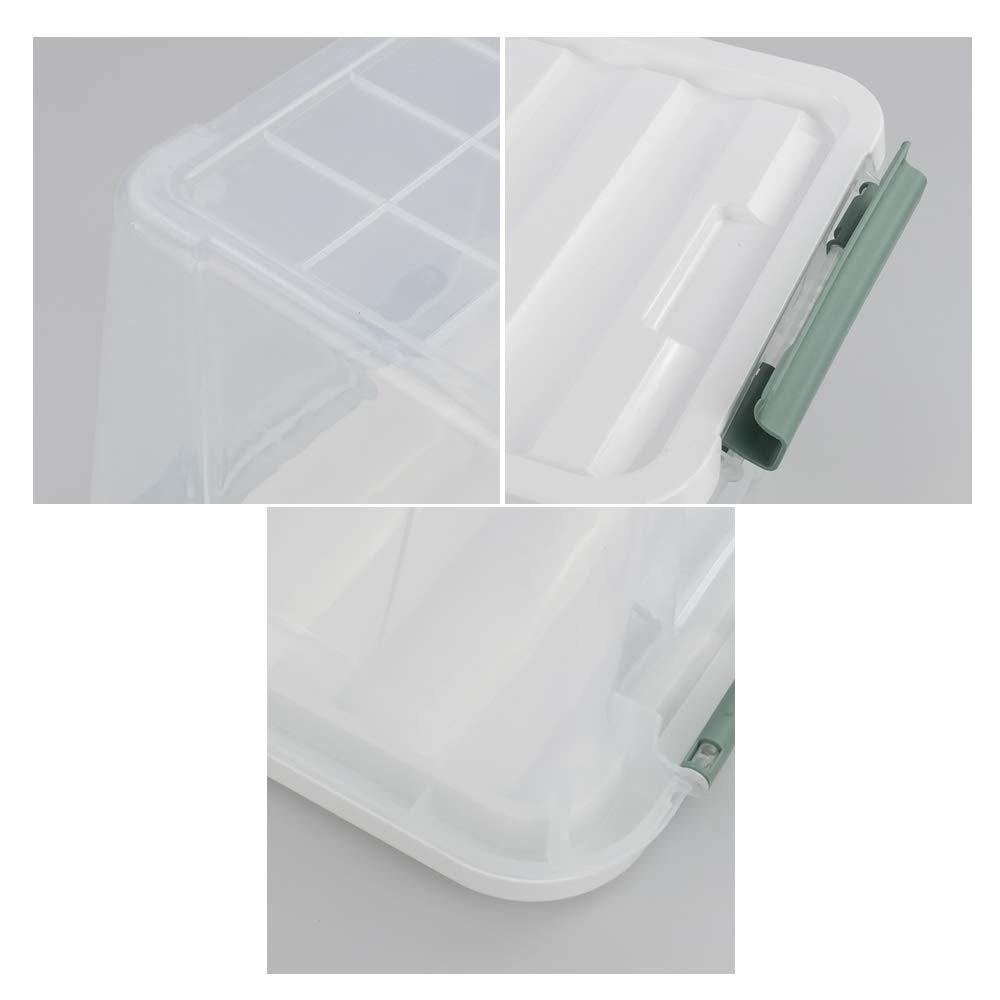 20 Quart Clear Storage Bins with Lid and Handle, Multipurpose Stackable Plast...