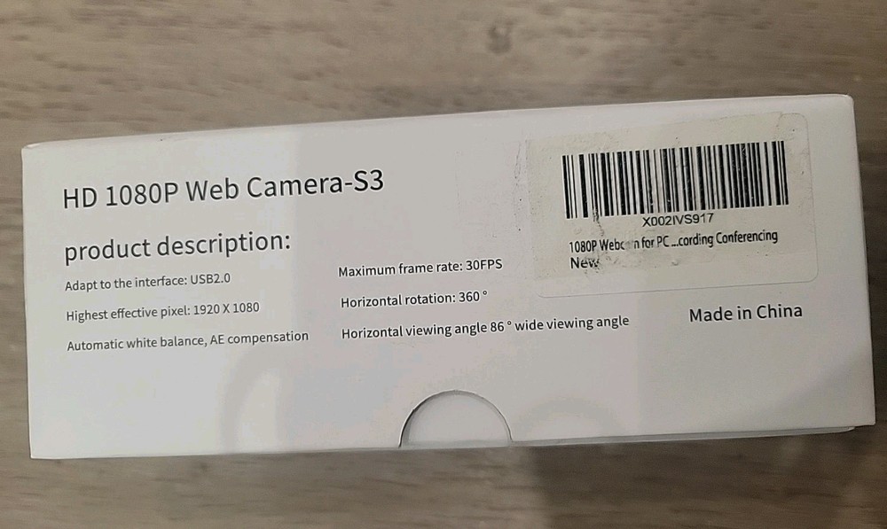 HP 1080P Web Camera-S3