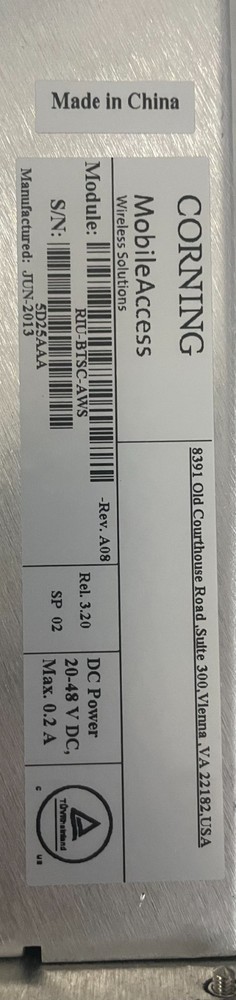 Corning MobileAccess RIU-BTSC-AWS Conditioner