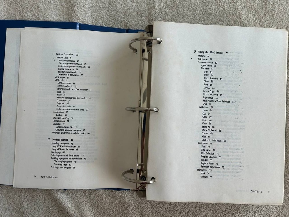 Vintage Apple MPW 3.0 Programmer’s Workshop Reference Binder 1990