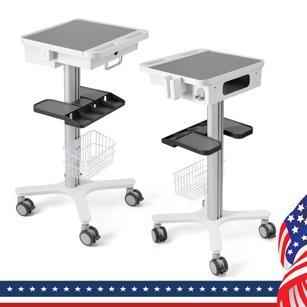 Dental Medical Rolling Tool Cart Socket Multi-Function Trolley Rolling Cabinet