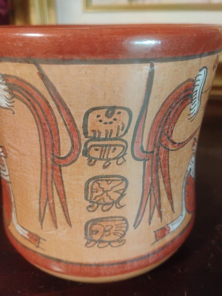Vintage Mayan Clay Pot 5" Tall