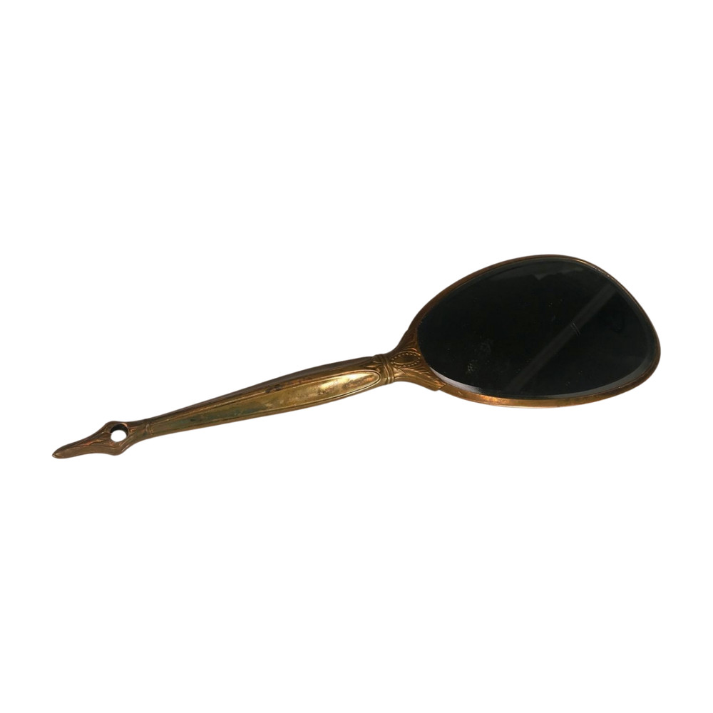 Old Floral Hand Mirror