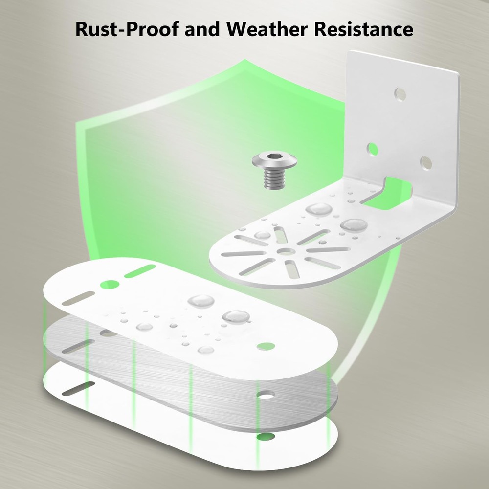 2Pack Adjustable Corner Mount Bracket for Eufy Security SoloCam 2 Pack, White