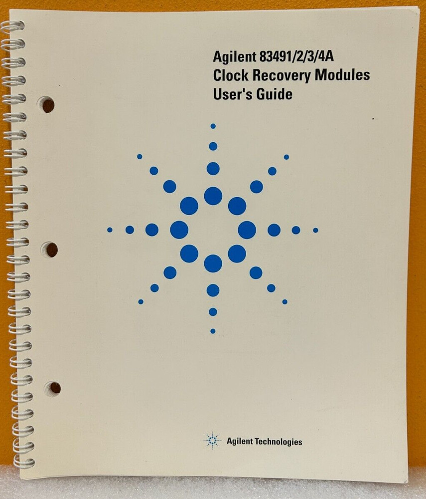 Agilent / HP 5962-5940 2000 Clock Recovery Module User's Guide Manual.
