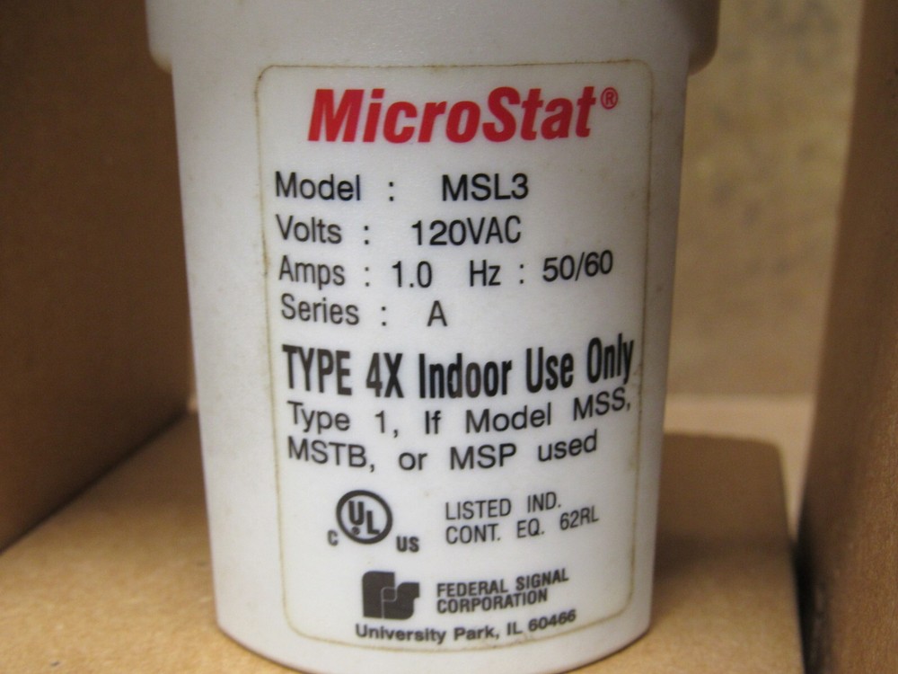 MSL3 STATUS INDICATOR STACK LIGHT 3 LIGHTS 4 Colors MicoStat