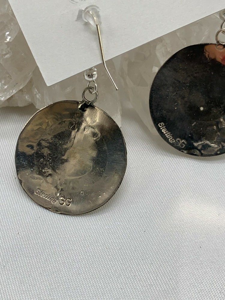 SUN FACE ~ STERLING ~ EARRINGS