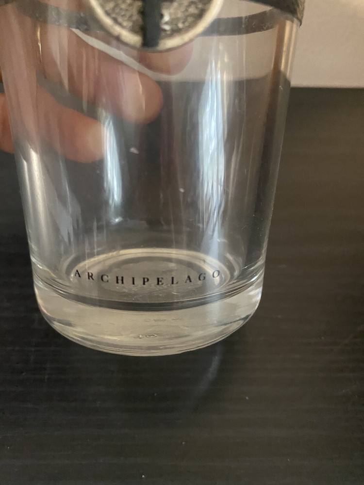 Archipelago Glass Candle Container 4"x2.75" Candle Jar