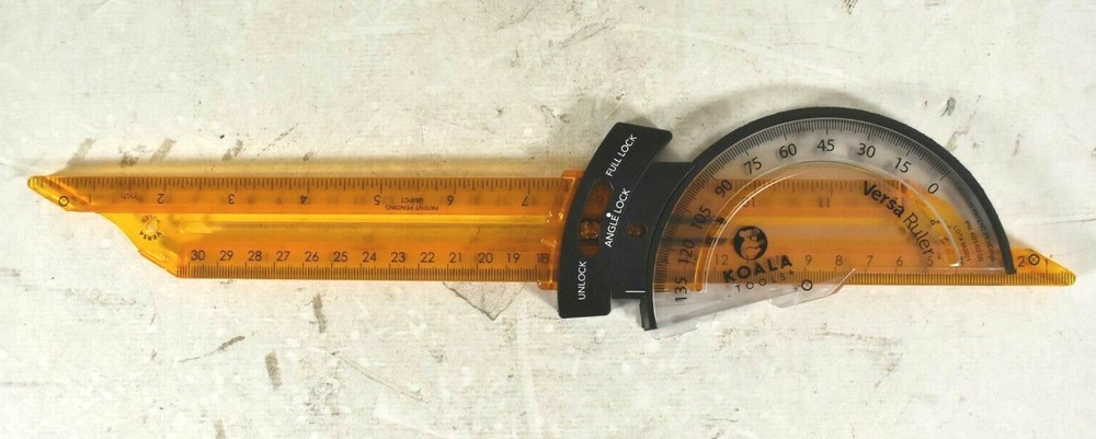 Koala Tools K01-02-00 Versa Ruler Multi Sided Shape Making Orange