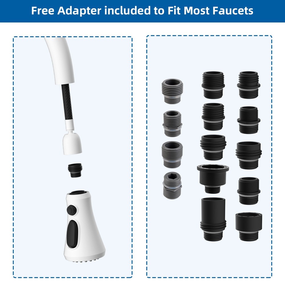 Spray Head Pull Down Kitchen Faucet Replacement Part American Standard White