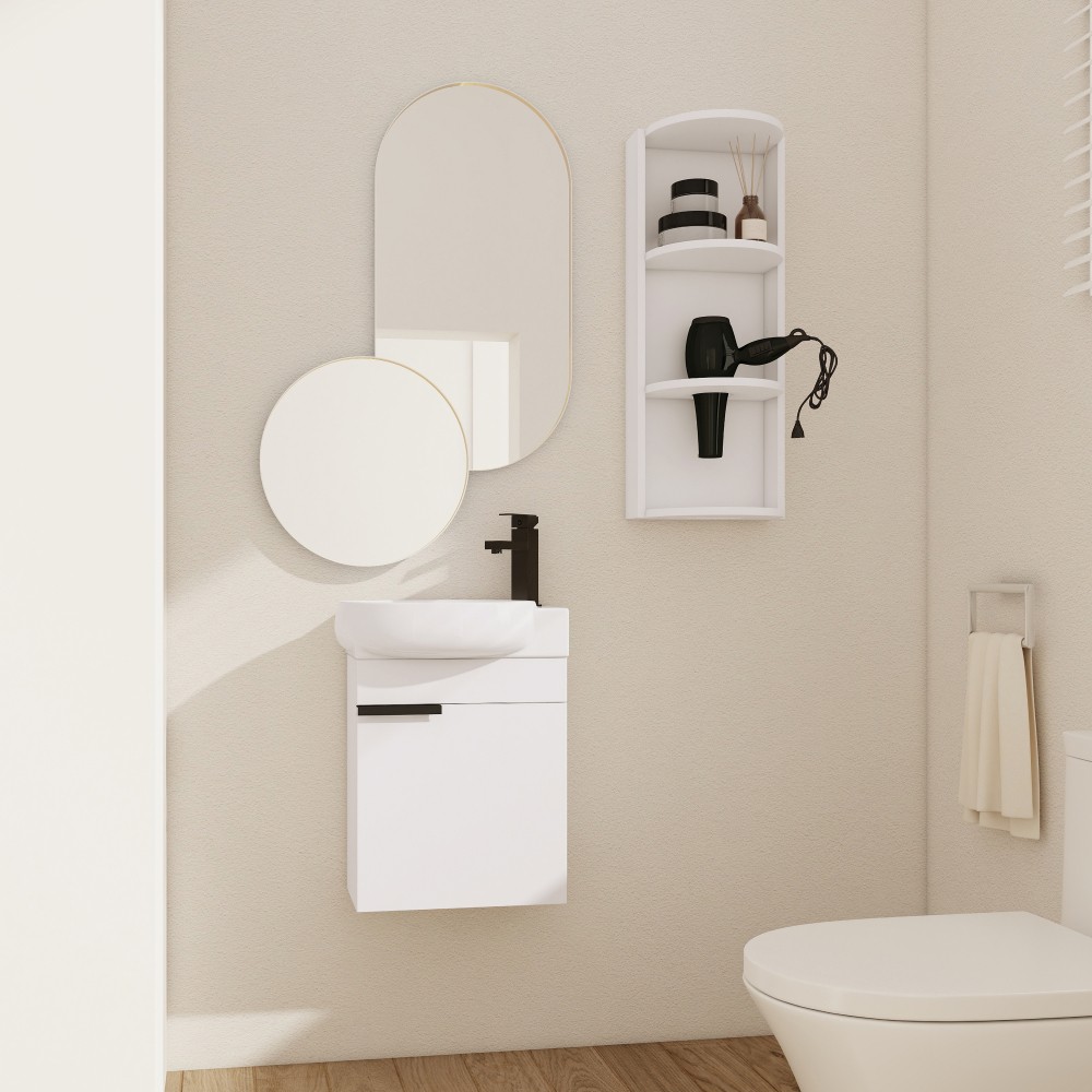 Soft Close Doors Bathroom Vanity W Sink Storage Rack