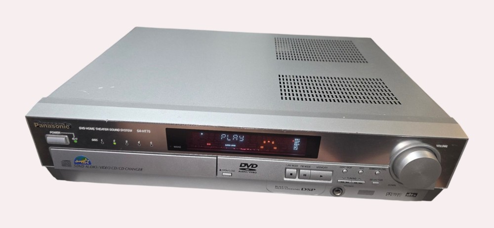 Panasonic SA-HT75 5 Disc DVD CD Home Theater Receiver 5.1 Tested