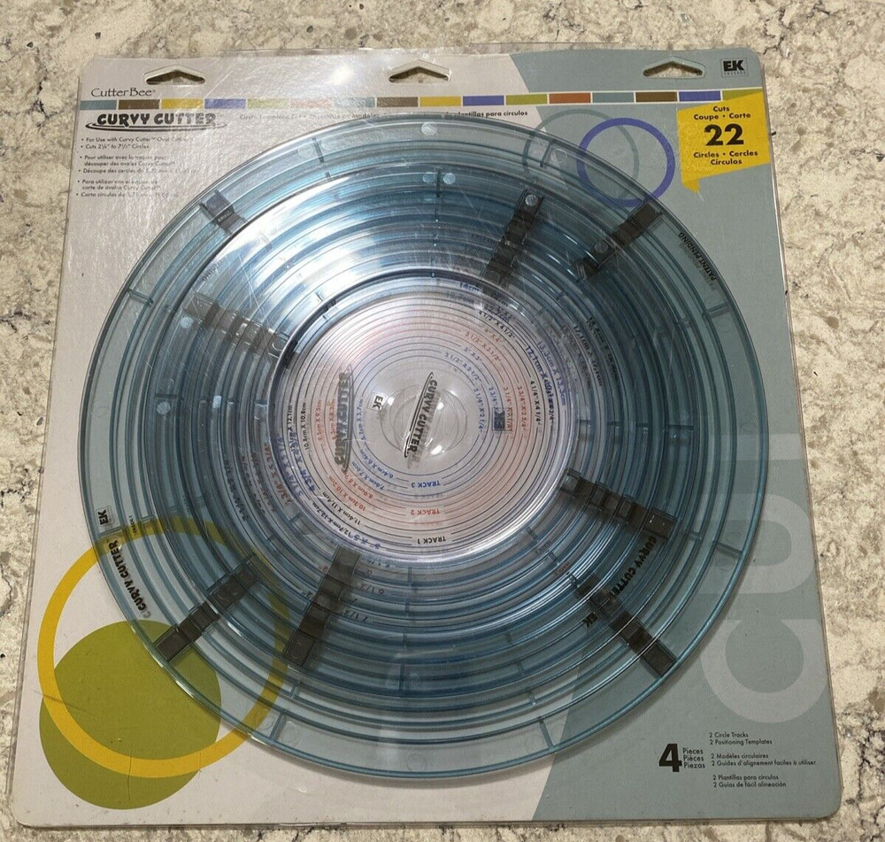 Cutter Bee - Curvy Cutter - Circle Template Set includes 4 pieces NEW OPEN BOX