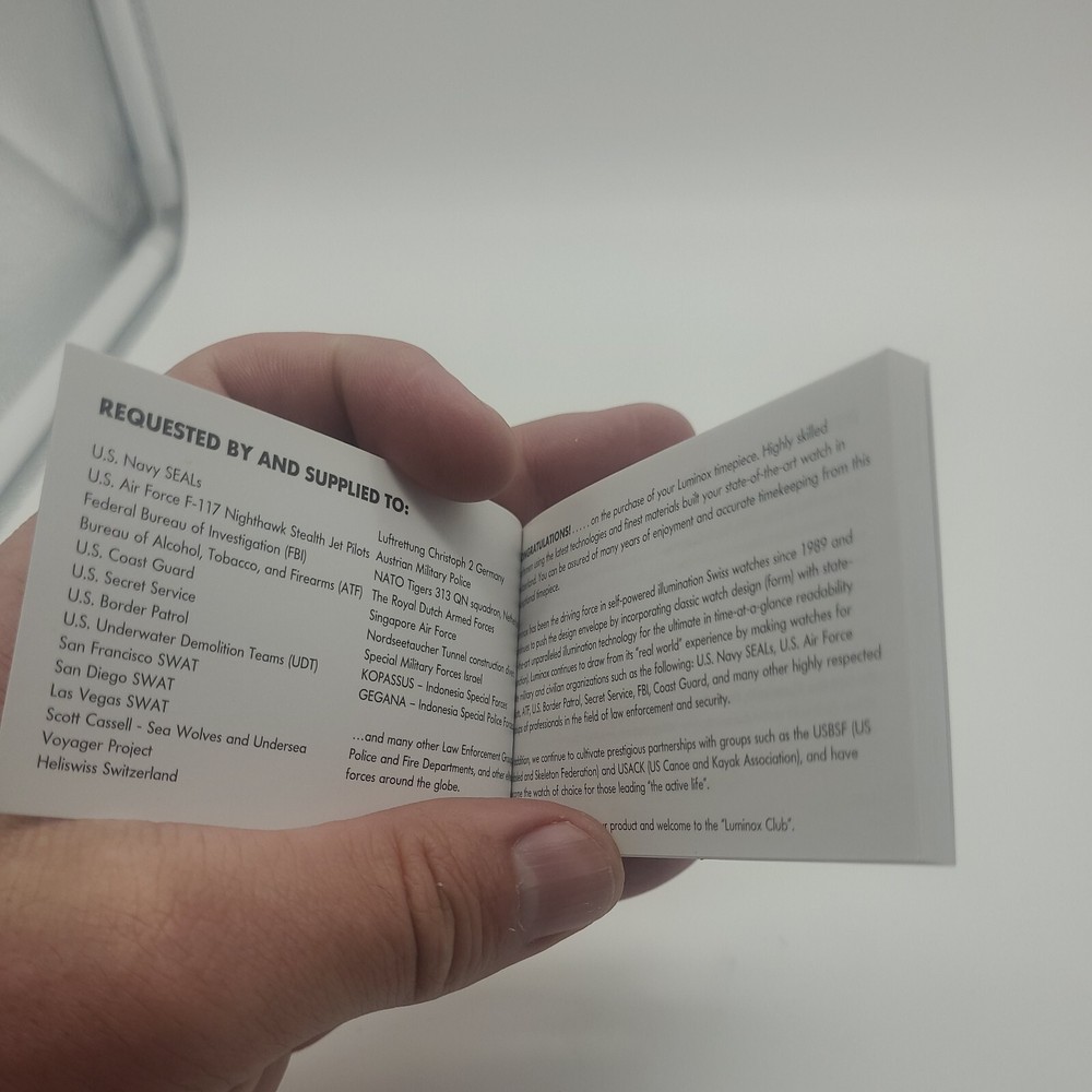 Luminox Instruction Manual