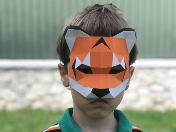 3d Kids Tiger Halloween Mask