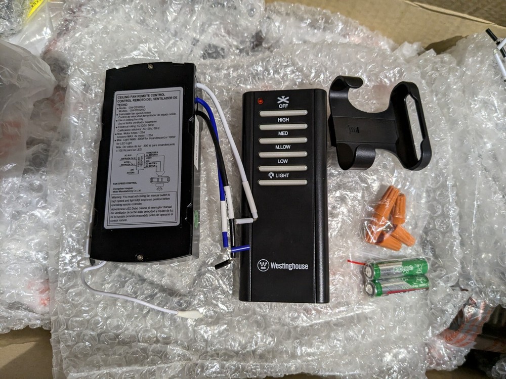 NOS Ceiling Fan Lamp Controller Computer Receiver GW-DS52RC1 Transmitter Install