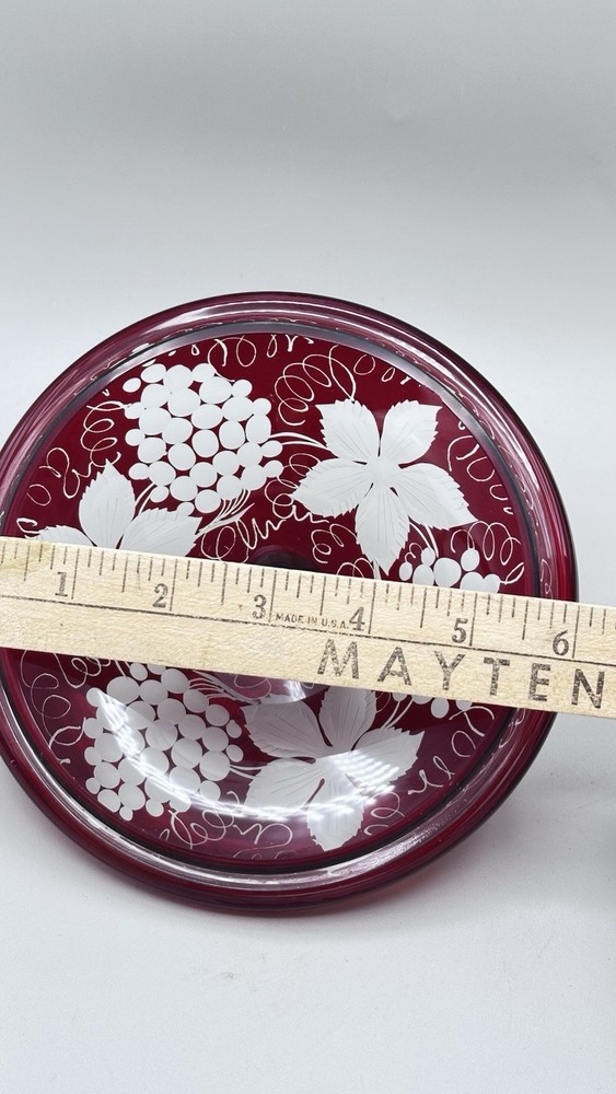 Egermann Czech Bohemian Lidded Candy Dish