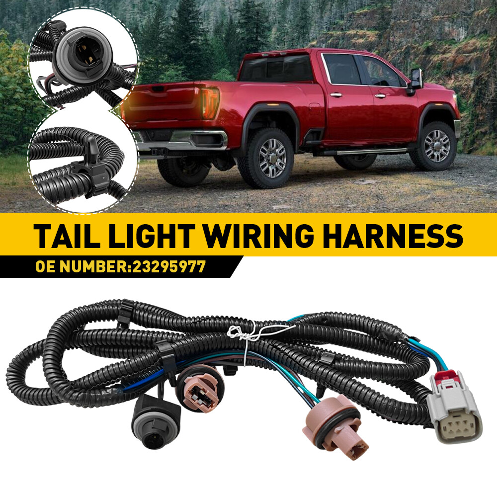 Right Tail Light Socket Wiring Harness For 16-19 Chevy Silverado GMC 1500 2500HD