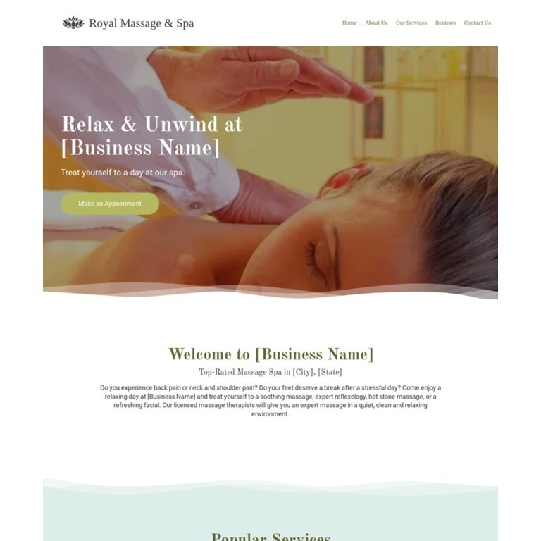 Massage Spa Customized Business Website *SEE FULL DESCRIPTION*